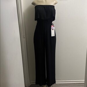 Elegant Black Strapless Jumpsuit